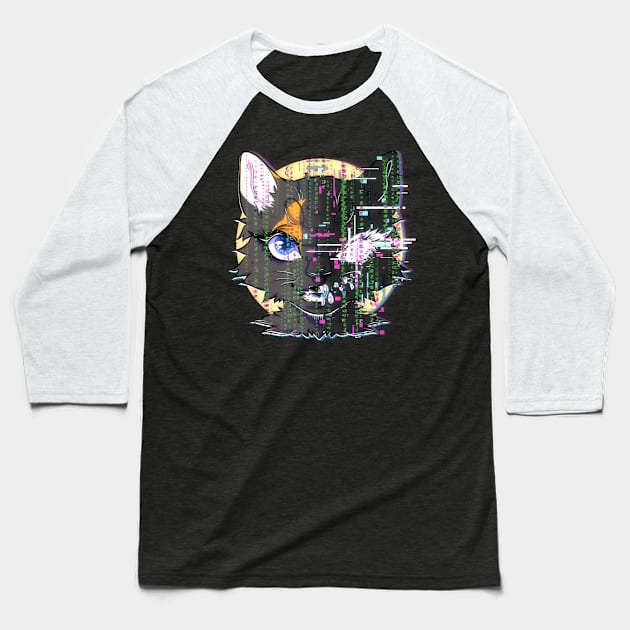 matrix cat Baseball T-Shirt by M-HO design